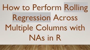 How to Perform Rolling Regression Across Multiple Columns with NAs in R