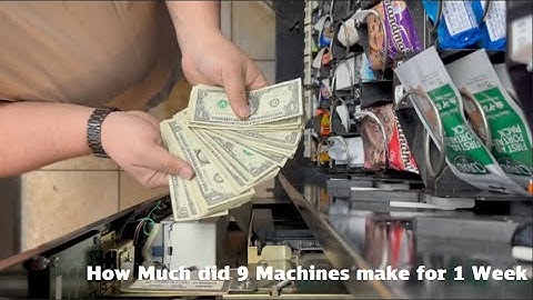 How Much did 9 machines make for 1 week in January #money #vendingmachine