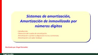 22 Amortización De Inmovilizado Por Números Dígitos. Contabilidad