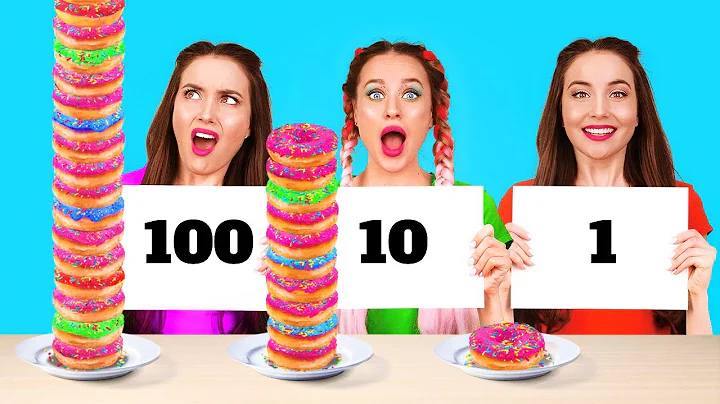 100 LAYERS FOOD CHALLENGE || Giant VS Tiny Food Fo...