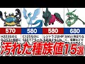 不遇すぎる種族値が汚いポケモン15選【歴代ポケモン】
