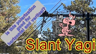 Slant Yagi. Is this polarization good for horizontal and vertical?