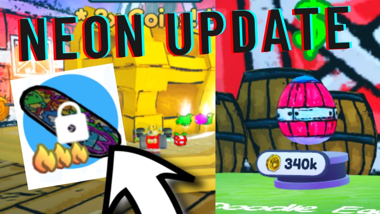 The NEON UPDATE IS HERE!, BARN EGG, DOODLE HOVERBOARD LOCATION, SECRET  ROOM! (Roblox), Real-Time  Video View Count