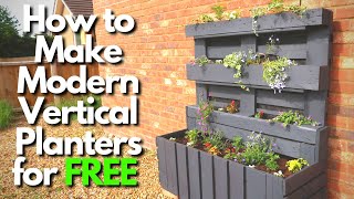 How to Make Modern Vertical Planters for Free