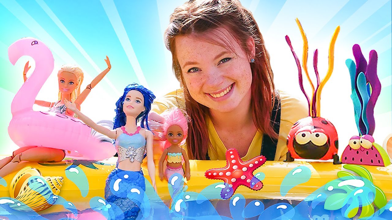 Barbie geht ins Schwimmbad. Puppen Videos für Kinder. 3 Folgen mit Barbie und Irene