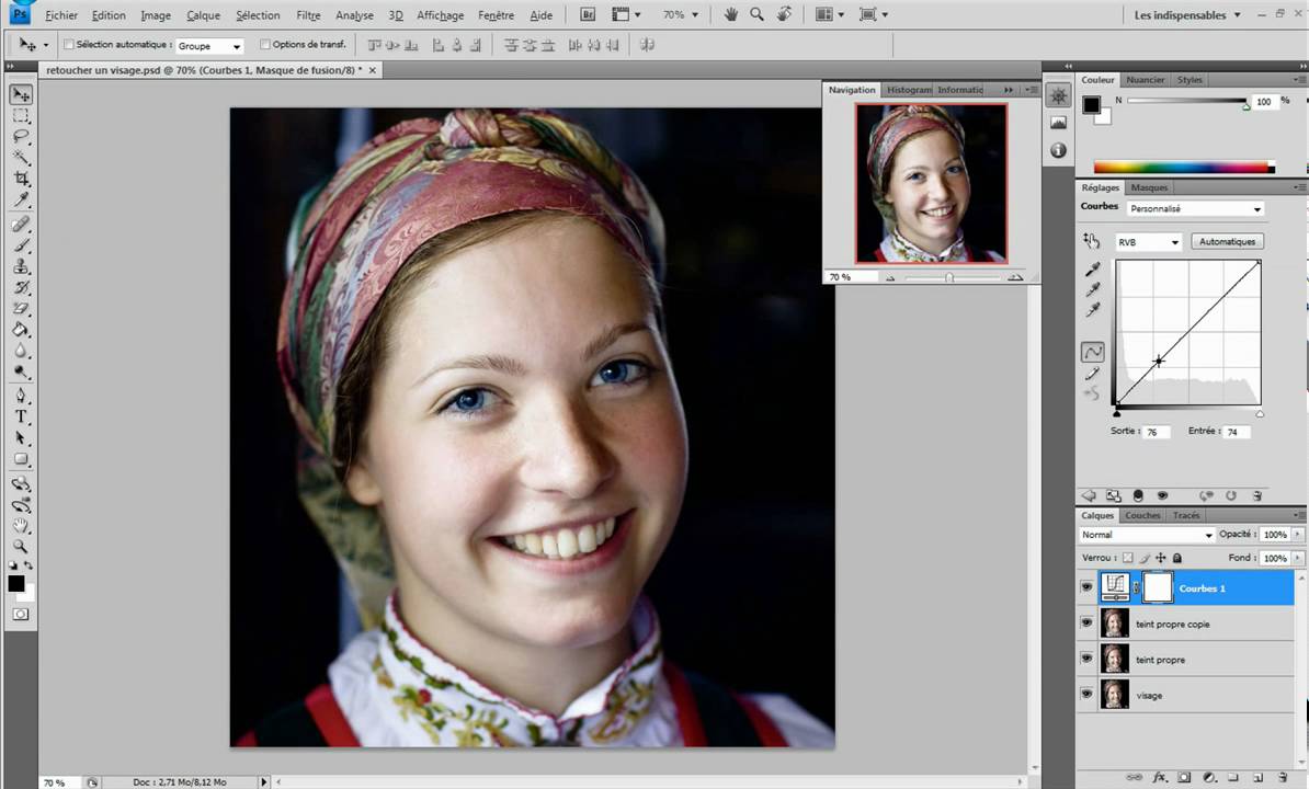 Tutoriel vidéo video tutorial Retoucher un visage avec YouTube