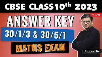 Maths Class 10th Paper Solutions | 30/1/3 & 30/5/1 | Class 10 | CBSE -2023 | Study Isle