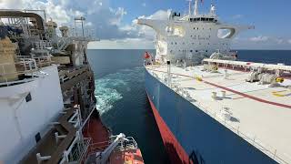 Ships breaking connection at GOLA Galveston Offshore Lightering VLCC