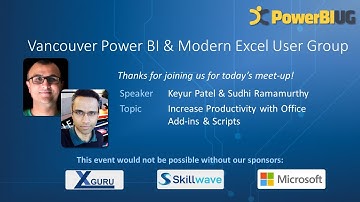 Vancouver Power BI & Modern Excel Usergroup Meeting - Excel Track   Mar 2021