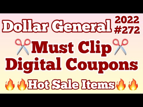 2022#272✂️Dollar General Must Clip Digital Coupons🔥Hot Sale Items🤑Must Watch👀