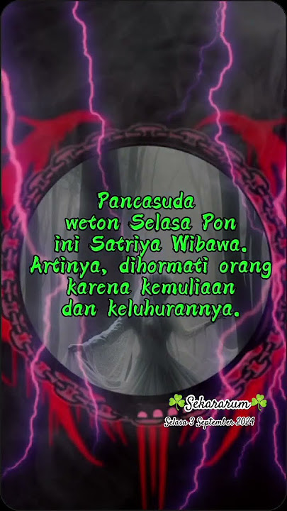🍀WETON SELASA PON 🍀Selasa 3 September 2024#shorts