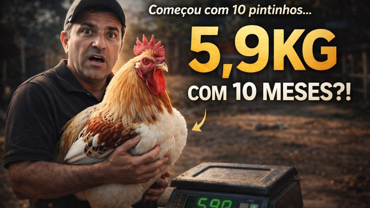 Começou com 10 pintinhos e HOJE tem galo de 5,9kg: VEJA