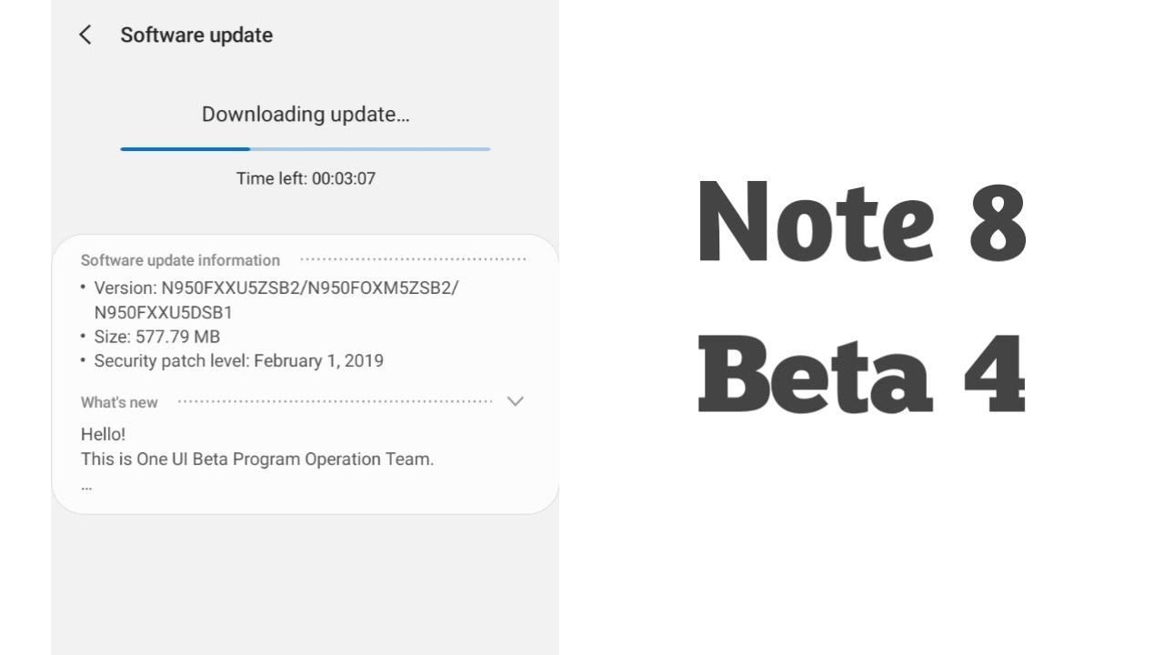 Samsung Galaxy Note 8 One ui beta 4 update roll out Android Pie - YouTube