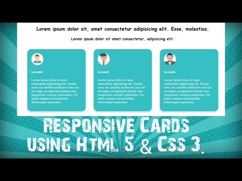 Responsive Cards using HTML 5 and CSS 3