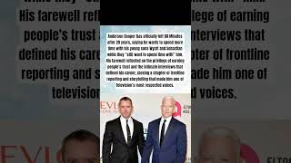 Anderson Cooper Says Goodbye to 60 Minutes After Two Decades #shorts