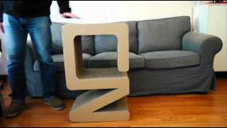 Flurniture -- PULSE Coffee Table / Side Table - Eco-friendly Cardboard Furniture FLURNITURE - A new brand of eco-friendly cardboard furniture. Now we introduce a coffee table which can be positioned in 4
