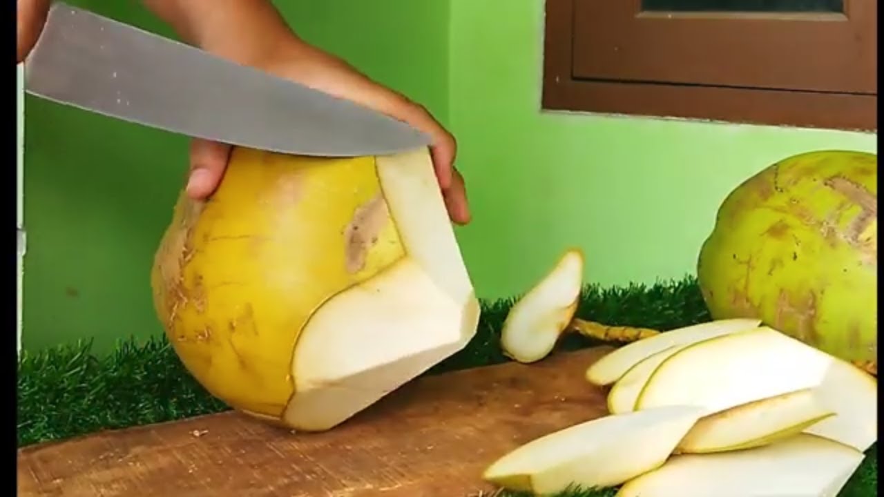 perfection coconut peeling technique | asmr