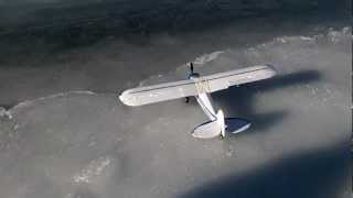 HobbyZone Super Cub With Ailerons On the Ice