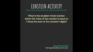 What is the smallest whole number that is equal to 7 times the sum of the number