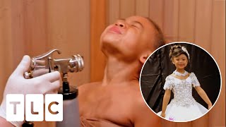 Young Pageant Contestants Get Spray Tans Before The Competition | Toddlers & Tiaras