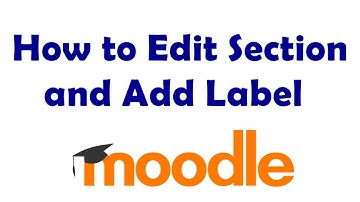 How to Edit a Section and Add Label in Moodle Course