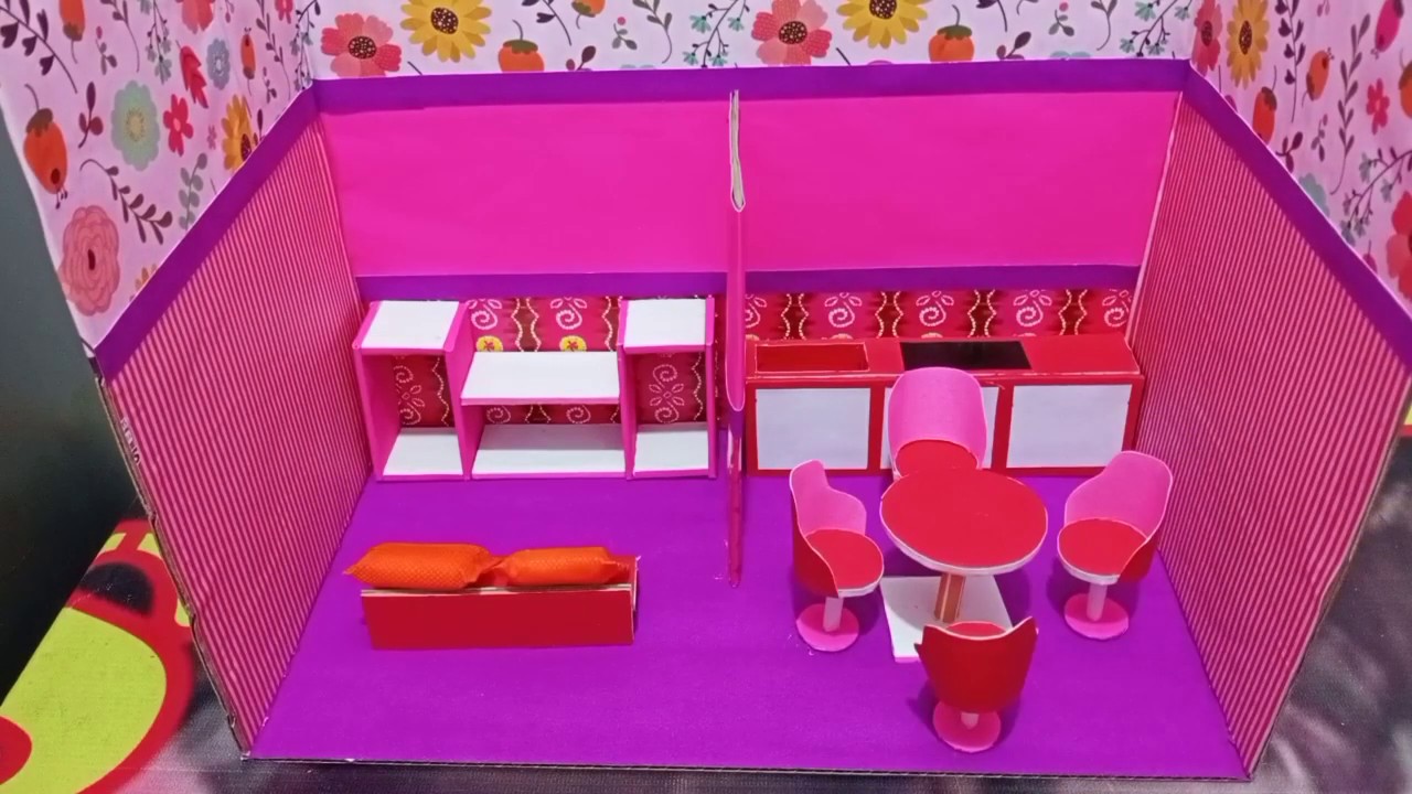  Rumah Barbie dari kardus  bekas YouTube