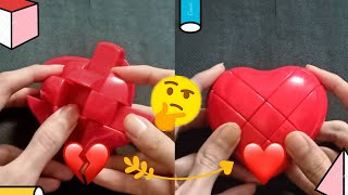 Can I Solve The Broken Heart 💔 ?😱🤯😫| The Heart ❤️ Rubik's Cube 🤩 [Real] #rubikscube #dcuber