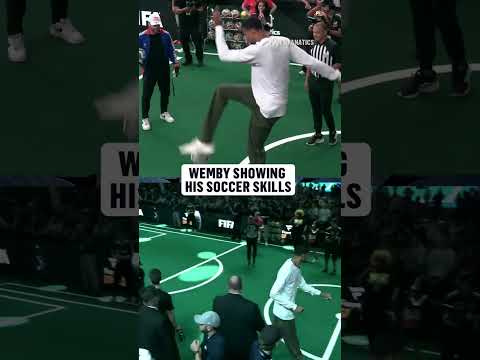 Victor Wembanyama took to the soccer pitch to show his moves