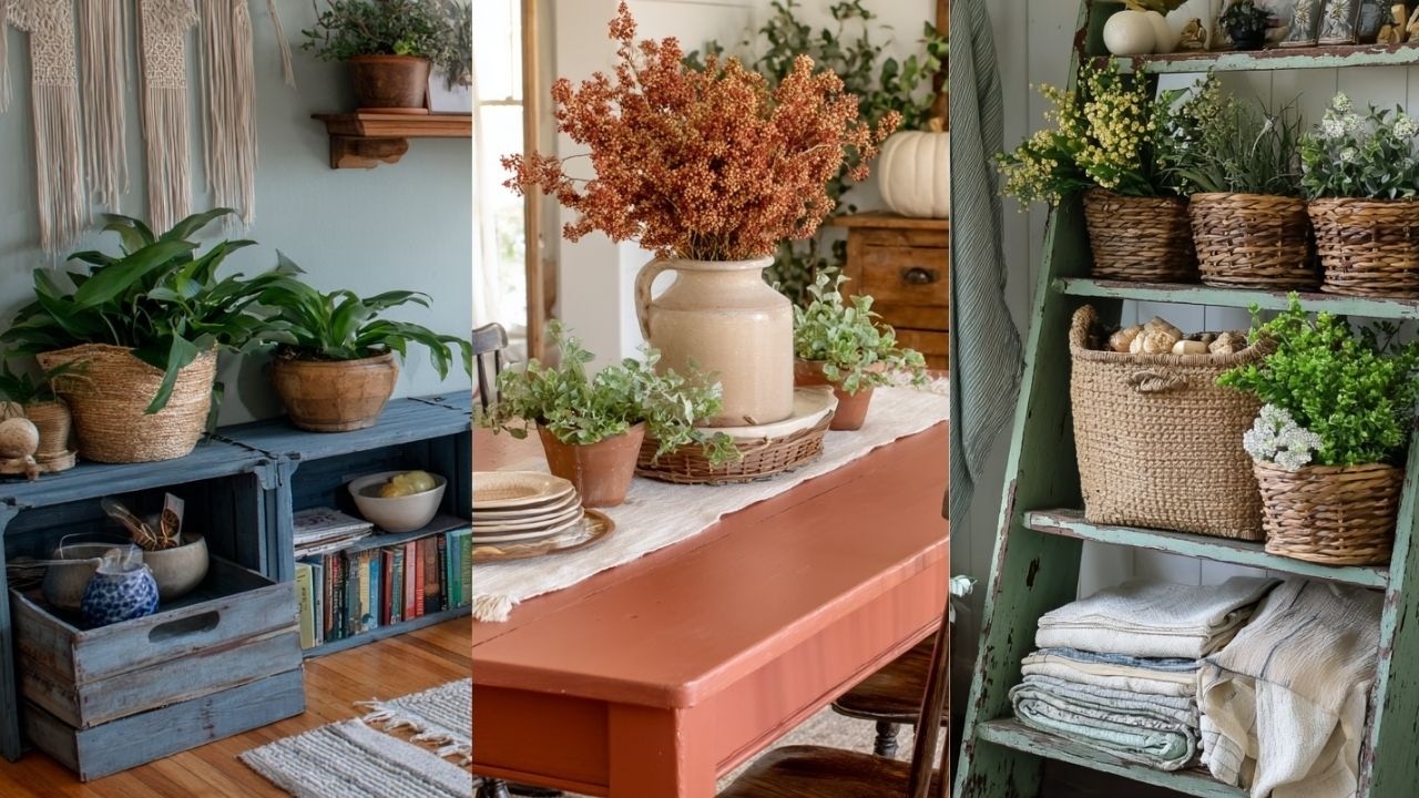 Elegant Upcycled Decor for a Warm Farmhouse Home