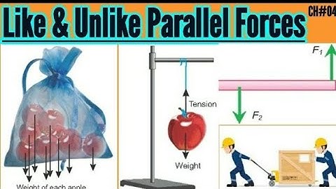 Like and Unlike Parallel Forces and With Real Examples