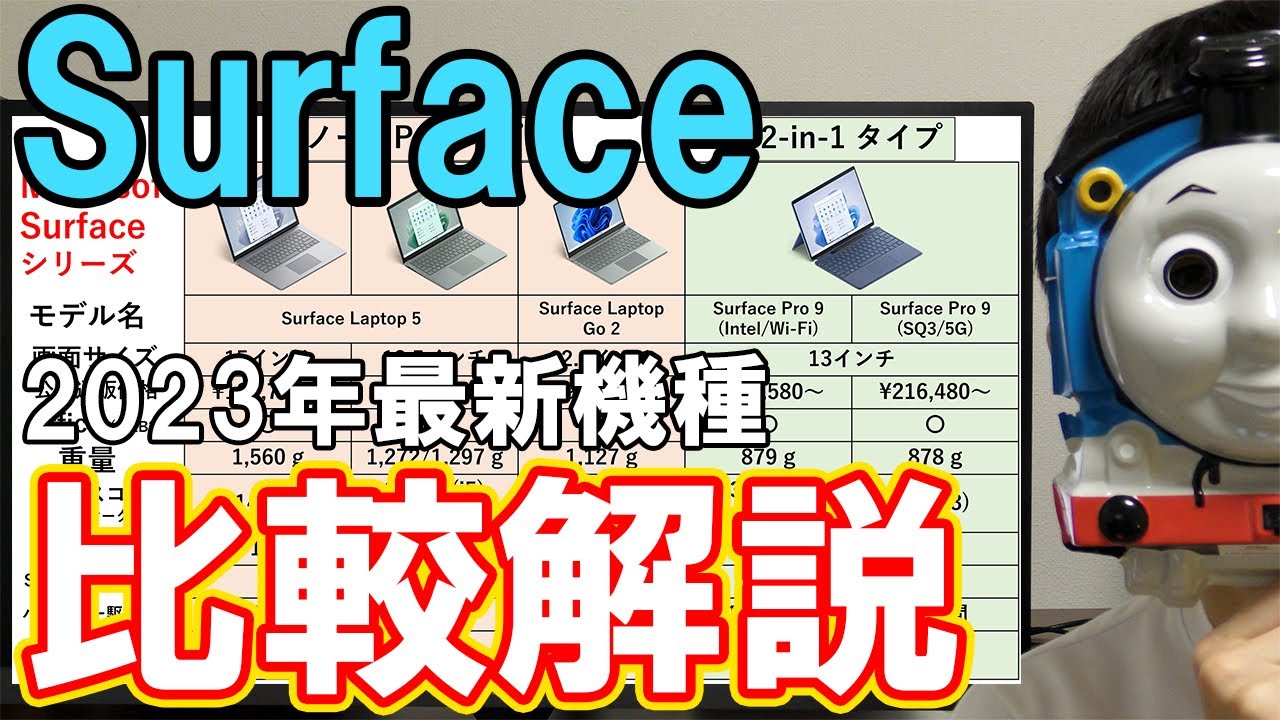 Surfaceの最新機種を比較解説！【Laptop5,Pro9,LaptopGo2】