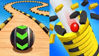 Sky Rolling Ball 3D VS Ball Run Stack - All Level Gameplay Android iOS Ep4