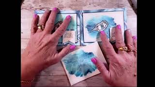 Plastic Wrap Watercolor Technique for Splitcoast Stampers