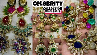 Luxurious Celebrity Earrings Wholesale Market Sadar Bazar in Delhi | Moissanite, Rubies, Doublet