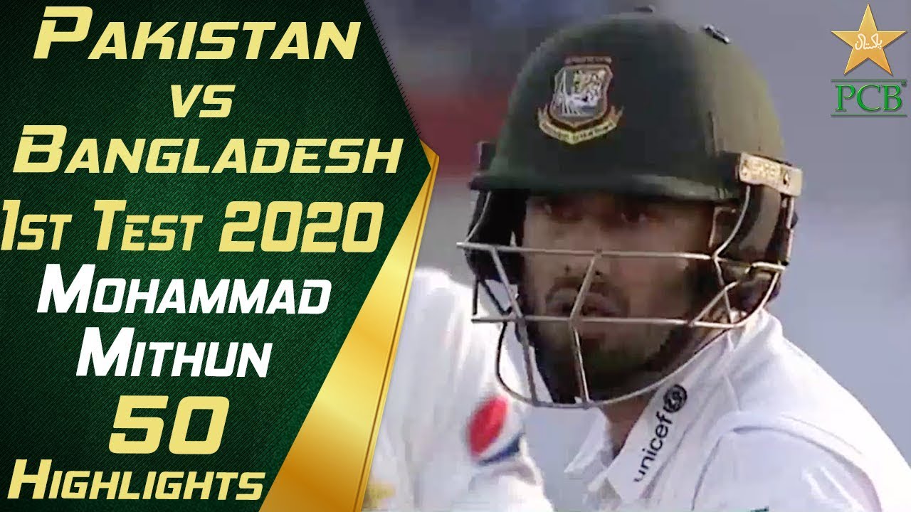 Mohammad Mithun Fifty Highlights | Pakistan vs Bangladesh 2020 | 1st Test Match | PCB