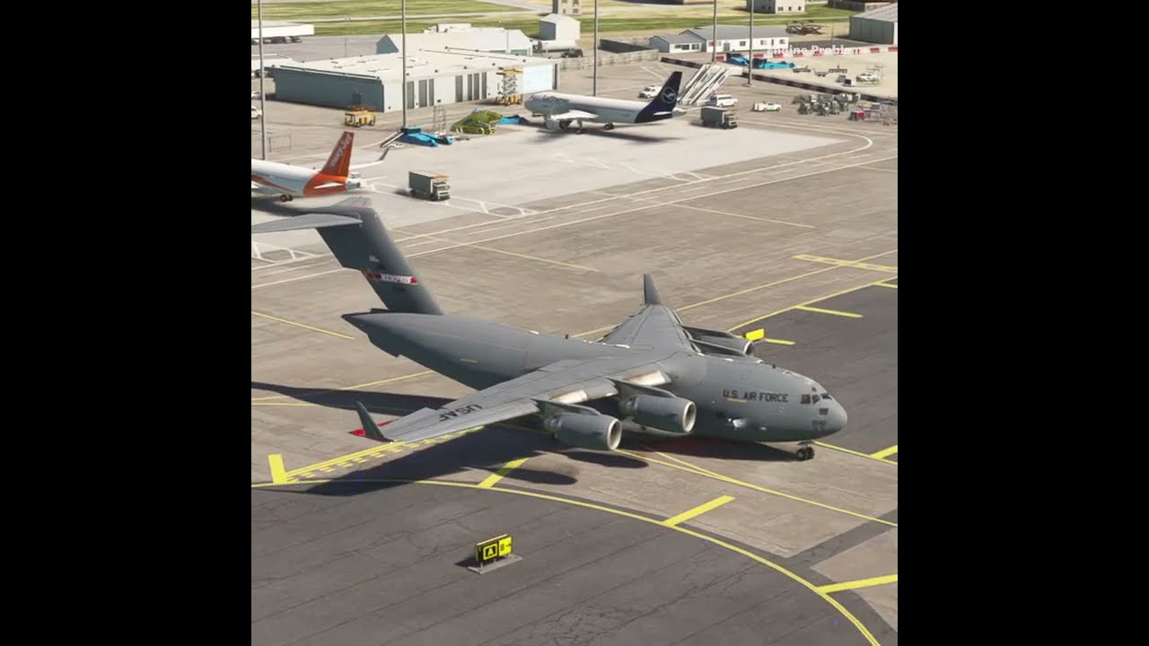 Charming!!! Huge C-17 Military Transport Aircraft takeoff from Gibraltar International Airport