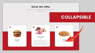 Product's Collapsible Content Using HTML, CSS & JavaScript