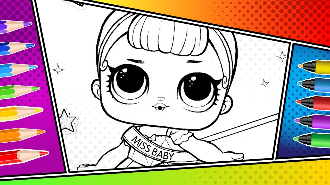 Coloring LOL Surprise Miss Baby | Coloring Page with Markers | Coloring for Kids