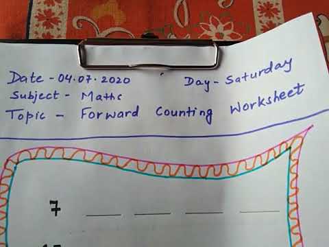 class lkg topic forward counting worksheet youtube