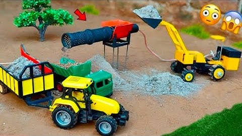 diy tractor Soil Seeder Machine | diytractor JCB | tractor loading water pump #kidsvideo