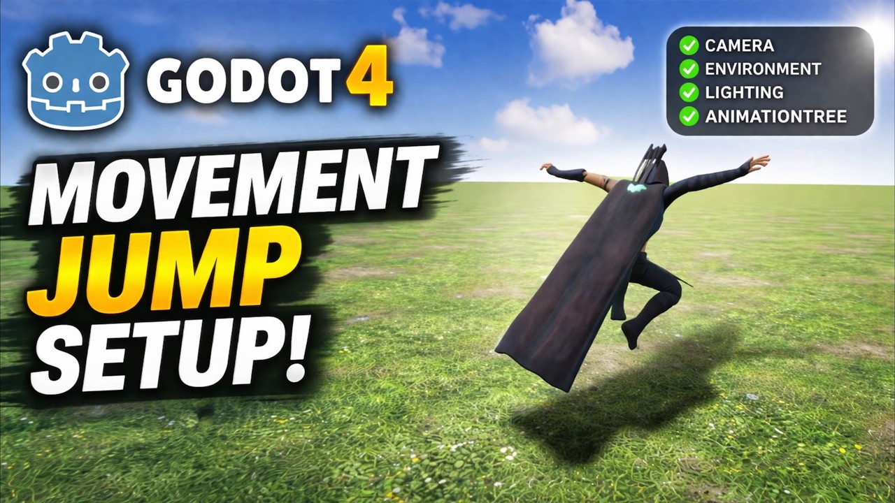 Godot 3D character setup - Adding Environment, Setup Movement and Jump ...