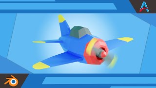 Final Render of Low Poly Airplane