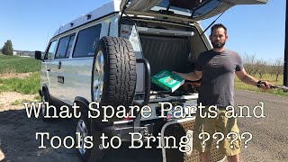 What Spare Parts and Tools we keep in our Vanagon... It seems I have a spare parts addiction