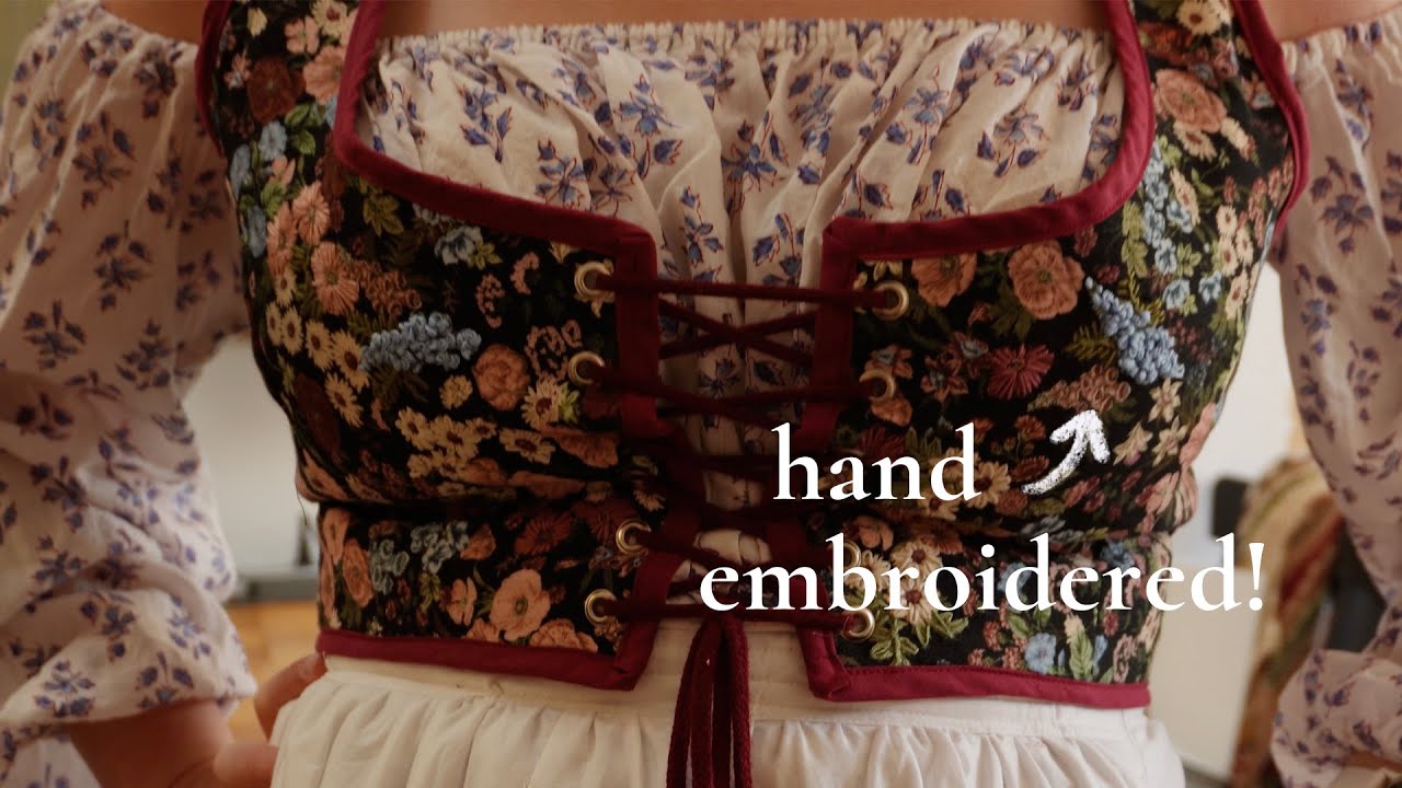 Sewing my first Ren Faire costume, plus learning some embroidery | Sewing Vlog