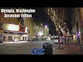 Olympia, Washington Downtown at Night Walk 4k