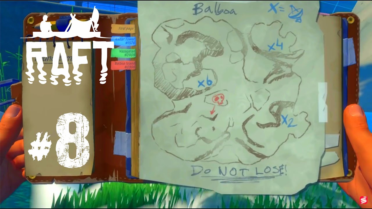 Карта острова в рафт