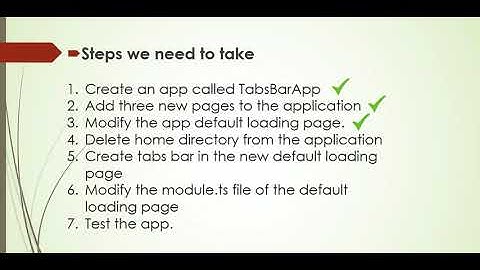 How to Add Tabs Bar in Ionic 4 Application