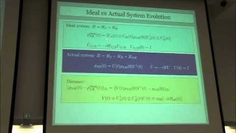 Daniel Lidar: Quantum Error Prevention, Reduction, Correcton II (July 23-25, 2010)