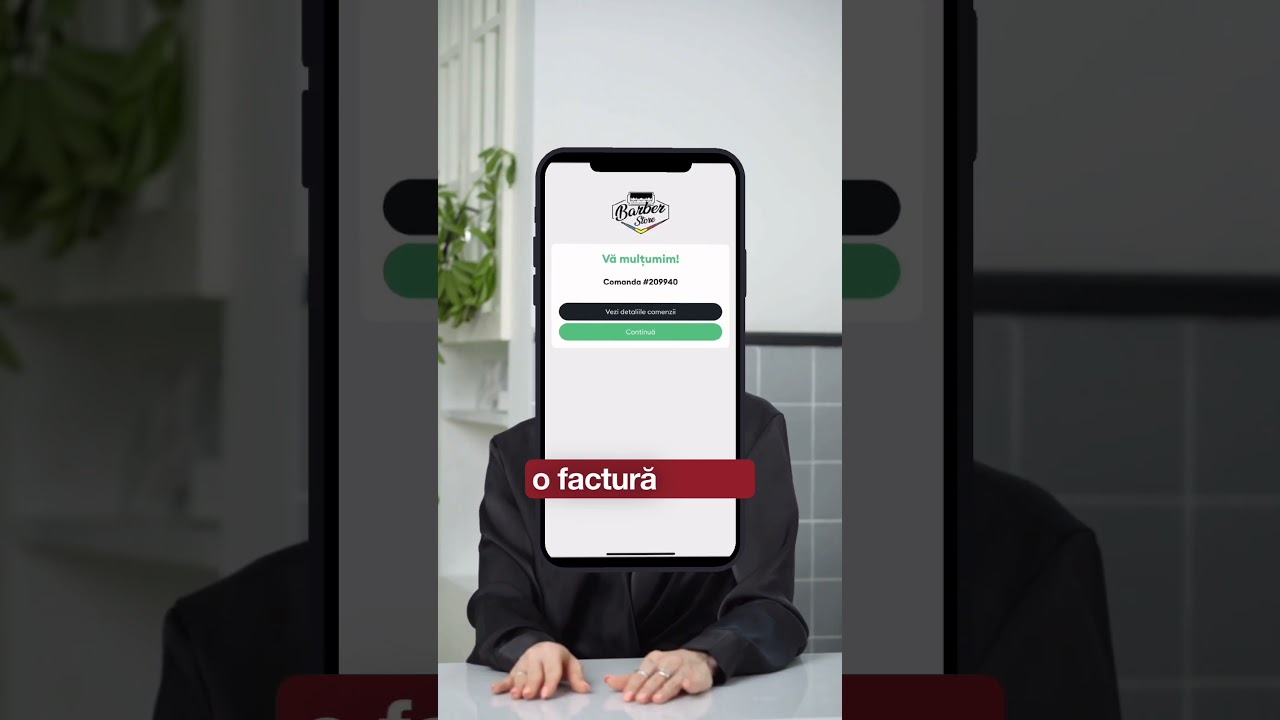 Cum achiți o comandă prin OP / Transfer Bancar în aplicația Barber Store?