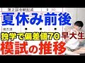 【公開】夏休みを超えた早稲田大学生の模試の結果はどれだけ変化したのか!?